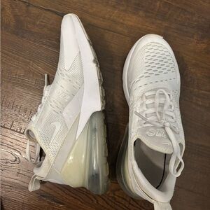 Nike Air Max 270 White and Cream Sneakers
